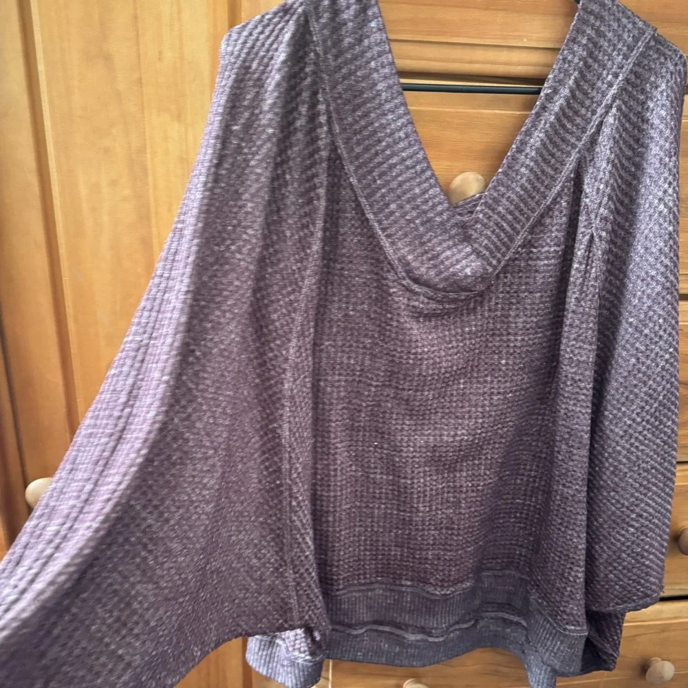 We The Free Off-the-Shoulder Textured Sweater in Taupe - Picture 5 of 7
